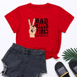 Halloween Costumes Bad Witch Vibe Shirt Bad Witch Vibes Printed Loose Fashion Men's and Women's Short-Sleeved T-shirt
