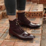 Justin Yellowstone Boots Stitching Front Lace-Up Short Boots Men