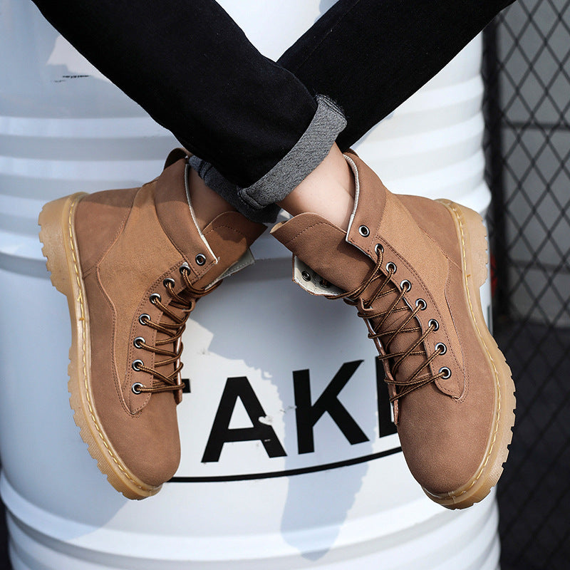 Men's Boots Work Boot Men Casual Hiking Boots Men's Leather Boots Dr. Martens Boots Trendy High Top Men's Casual Shoes