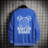 Bearbrick Hoodie Violent Bear Sweater Men'S Autumn And Winter Fleece-Lined Thick Loose