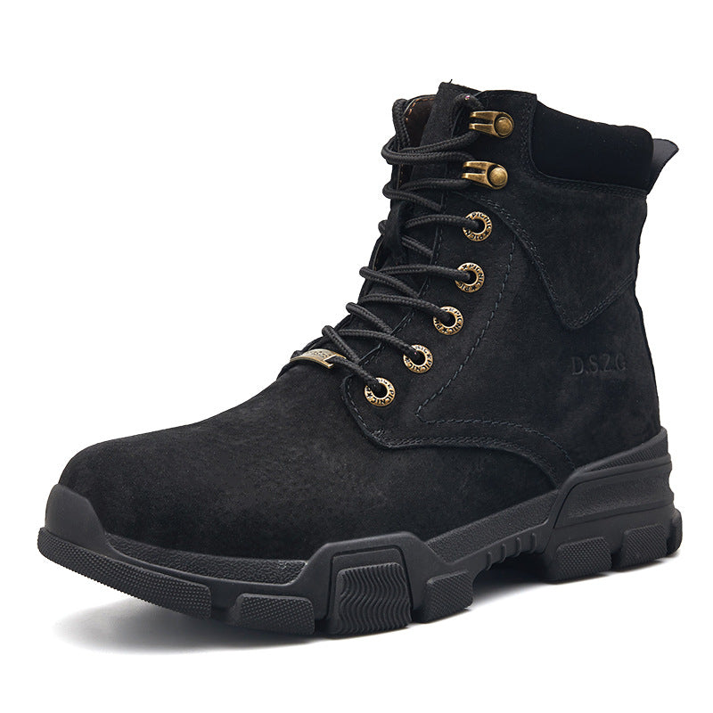 Men's Boots Work Boot Men Casual Hiking Boots Autumn High-Top Shoes Outdoor Mountaineering plus Size Men's Shoes