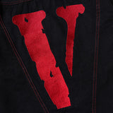 Vlone Jean Jacket Denim Jacket Men'S And Women'S Embroidered Casual Jacket