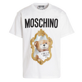 Moschino T Shirt Teddy Bear Photo Pattern Round Neck T-Shirt Couple