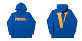 Vlone Hoodie Autumn And Winter Black And White Large Vshaped Female Men'S And Women'S Hoodie Coat