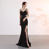 Burgundy Dress Formal Deep V Evening Party Dress Long Sexy Slim Fit
