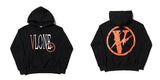 Vlone Hoodie Autumn And Winter Black And White Large Vshaped Female Men'S And Women'S Hoodie Coat