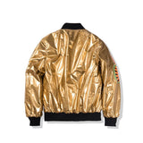 Bathing Ape Coat Golden Autumn and Winter Men and Women Teenagers Fashionable Cotton Coat Jacket Coat Cotton-Padded Jacket