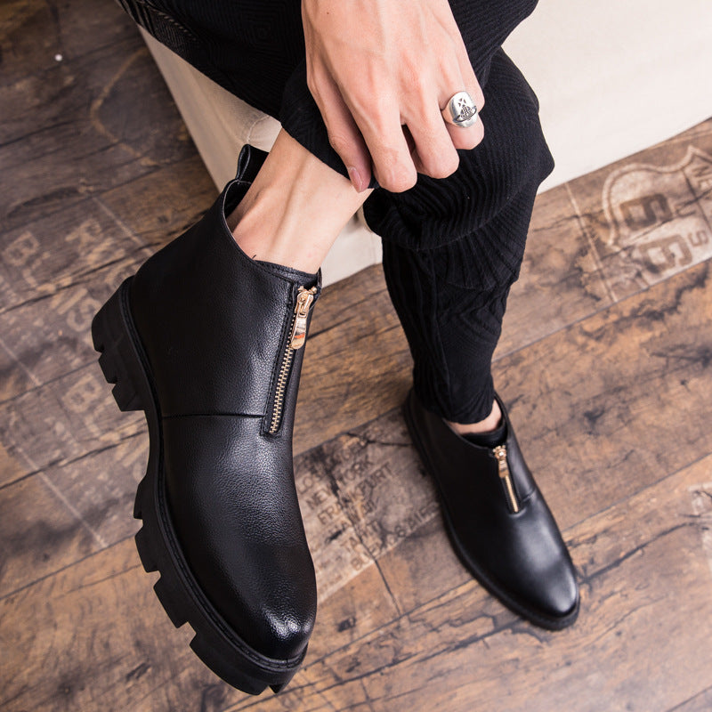 Men's Boots Work Boot Men Casual Hiking Boots Autumn Leather Boots Men's Shoes Tooling Men's Boots