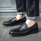 Men's Loafers Relaxedfit Slipon Loafer Men Shoes Casual Leather Shoes Men's Shoes Casual and Comfortable plus Size Vintage