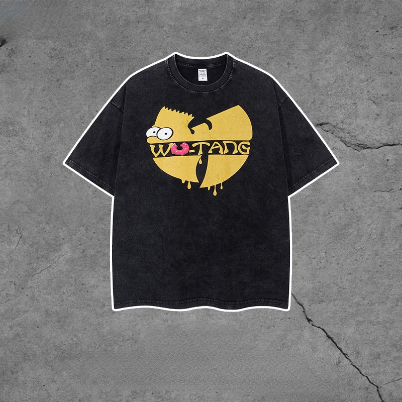 The Simpsons T Shirts Puff Print Crew Neck