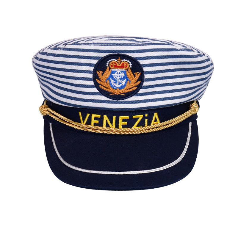 Captains Hat Navy Hat Blue Captain Hat a Sailor's Cap