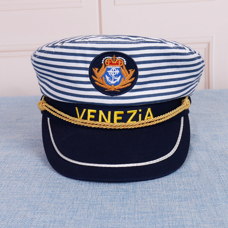 Captains Hat Navy Hat Blue Captain Hat a Sailor's Cap