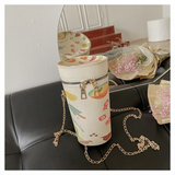 Strawberry Bags Cylinder Women's Bucket Bag Chain Crossbody Bag