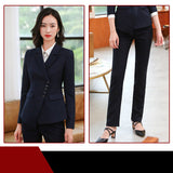 Interview Suit Women Autumn and Winter Women's Long Sleeve Trouser Suit Work Clothes