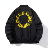 Varsity Jacket Solid Color Thin Embroidery