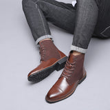 Western Shoes plus Size Men's Cotton Shoes Fashion Velvet Padded Warm Martin Boots