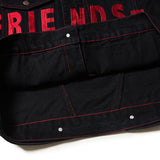 Vlone Jean Jacket 2021 Autumn And Winter Large V Men'S And Women'S Casual High Street Black Denim Jacket Jacket