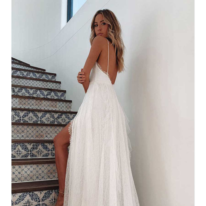 Lady Gaga Dress Beach Dress Camisole Gown Split Dress