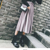 MIDI Mauve Skirt Women's Autumn and Winter Long Skirt