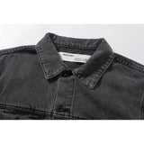 Off White Jacket Autumn Letter Arrow Denim Jacket Coat Men And Women Owt