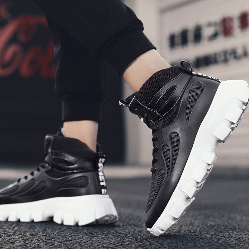 Men Sneakers Men Walking Shoes For Jogging Breathable Lightweight Shoes Autumn Men's Shoes High-Top Sports and Leisure