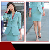 Interview Suit Women Pink Suit Female Fall Slim Fit Interview Formal Wear
