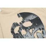 Revenge Hoodie Tech Skull Mask Printed Terry Hoodie