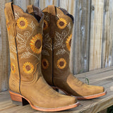 Justin Yellowstone Boots Embroidered Sunflower Women'S Mid Boots