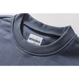 Men's Graphic Hoodies Men's Autumn Sweater Printed Wavy Line Hemline Bottoming Shirt