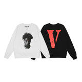 Vlone Sweatshirt Printed Crew Neck Sweatshirt Casual Loose Large V Men And Women Autumn