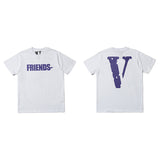 Vlone T Shirt Loose Men'S And Women'S Reflective T-Shirt Summer