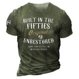 Man T Shirt Cotton round Neck Heat Transfer Patch Short Sleeve Shirt