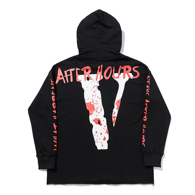 Vlone Spring And Autumn Letters Loose Leisure Allmatching Hooded Couple Sweater