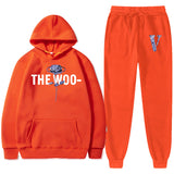 Vlone Hoodie & Pants 2 Piece Printed Men'S And Women'S Loose Hooded Sweater