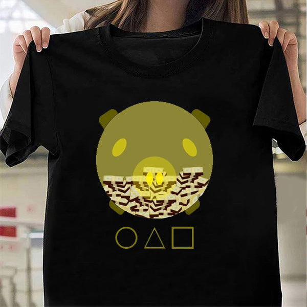 Squid Game Costume Round Six pattern printed short-sleeved t-shirt