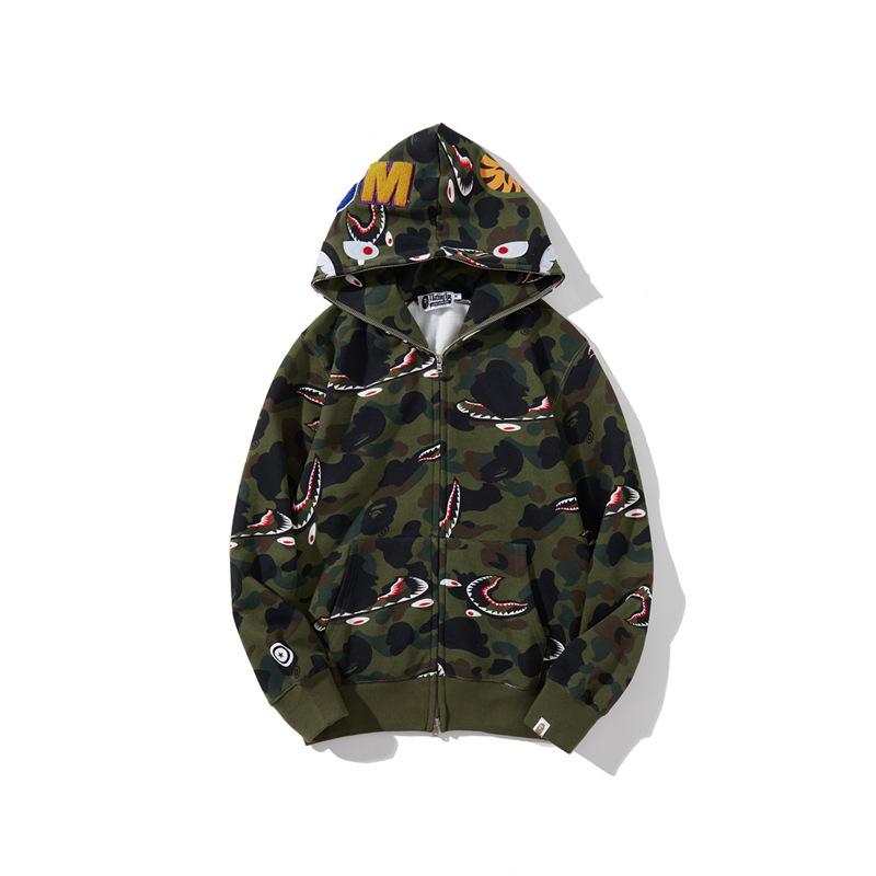 Bathing Ape Jacket Autumn and Winter Camouflage Men's and Women's Casual Camouflage Thin Sweater Baggy Coat