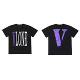 Vlone T Shirt Loose Men'S And Women'S Reflective T-Shirt Summer