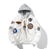 Varsity Jacket Embroidered Flight Suit Women'S Baseball Uniform Hooded Jacket Men