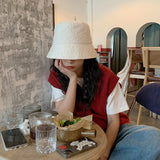 Women Bucket Hat Pleated Fisherman Sun-Proof Basin Hat