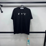 Off White T Shirt Men'S Tshirt Cotton Casual Arrow Flower Print Owt