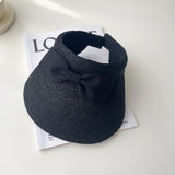 Straw Hat Summer Double-Layer Bowknot Travel Women's Sun Hat