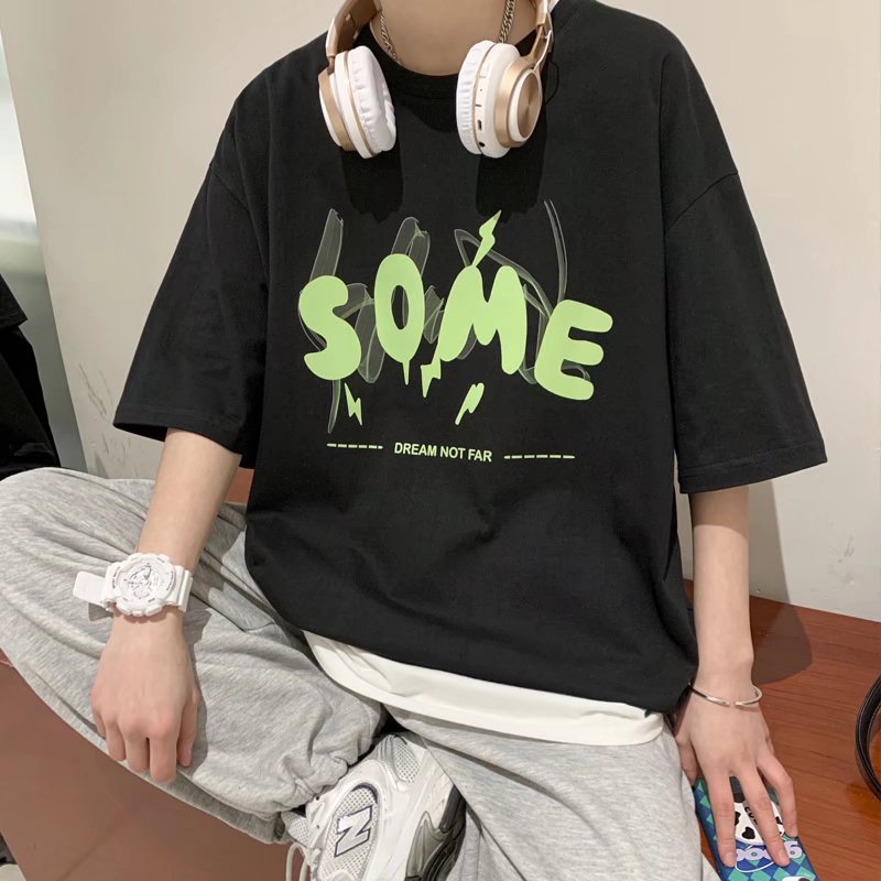 Men T-Shirts All-Match Half-Sleeved Loose