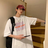 Men T-Shirts Loose Half-Length Sleeves All-Matching