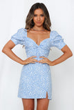 Coachella Music Festival Outfits Puff Sleeve Small Split Sexy Summer Dress