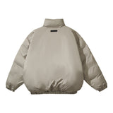 Cardigan Baseball Jacket Fog Essentials Cotton-Padded Coat for Men and Women Half Zipped Cotton-Padded Jacket