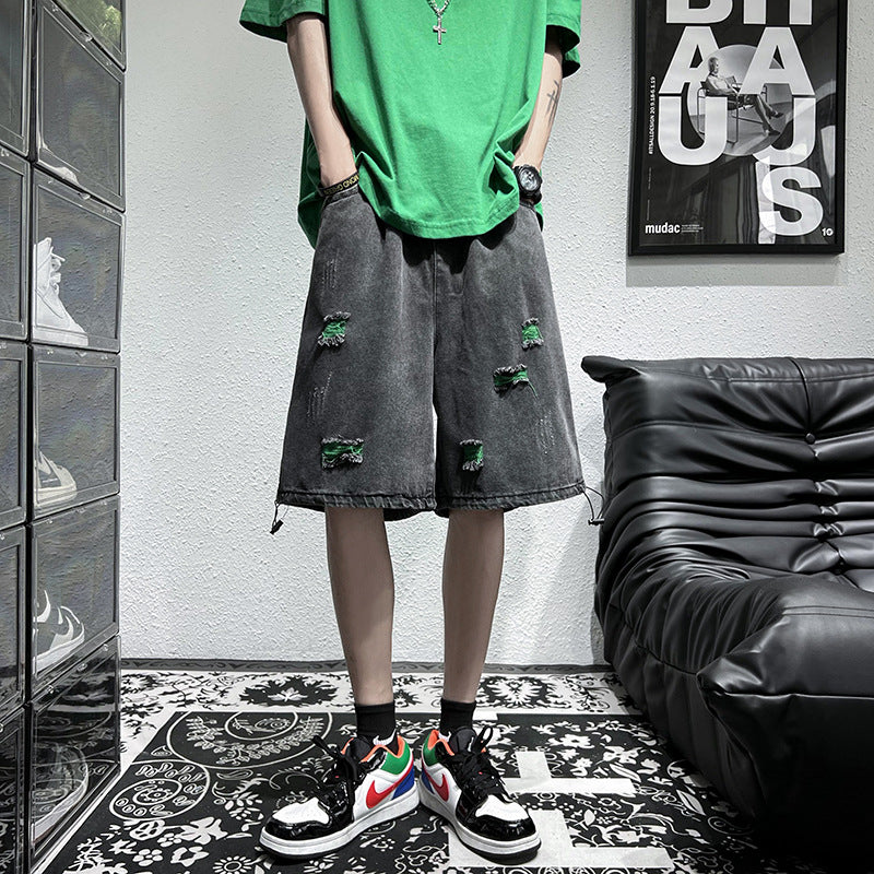 Men Denim Shorts Summer Men's Jeans Shorts Loose