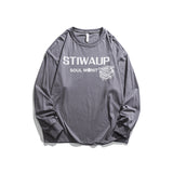 Crew Neck Sweatshirts for Men Men's Autumn Cartoon Printed Crew Neck Sweatshirt