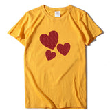 Valentine's Day T Shirt Large Size T-shirt Short Sleeve Red Heart Printing Summer