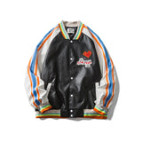 Valentine 'S Day Jacket Color Contrast Patchwork Love Casual Jacket