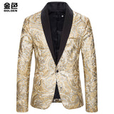 Men Prom Outfits Sequined Performance Dress Suit Nightclub